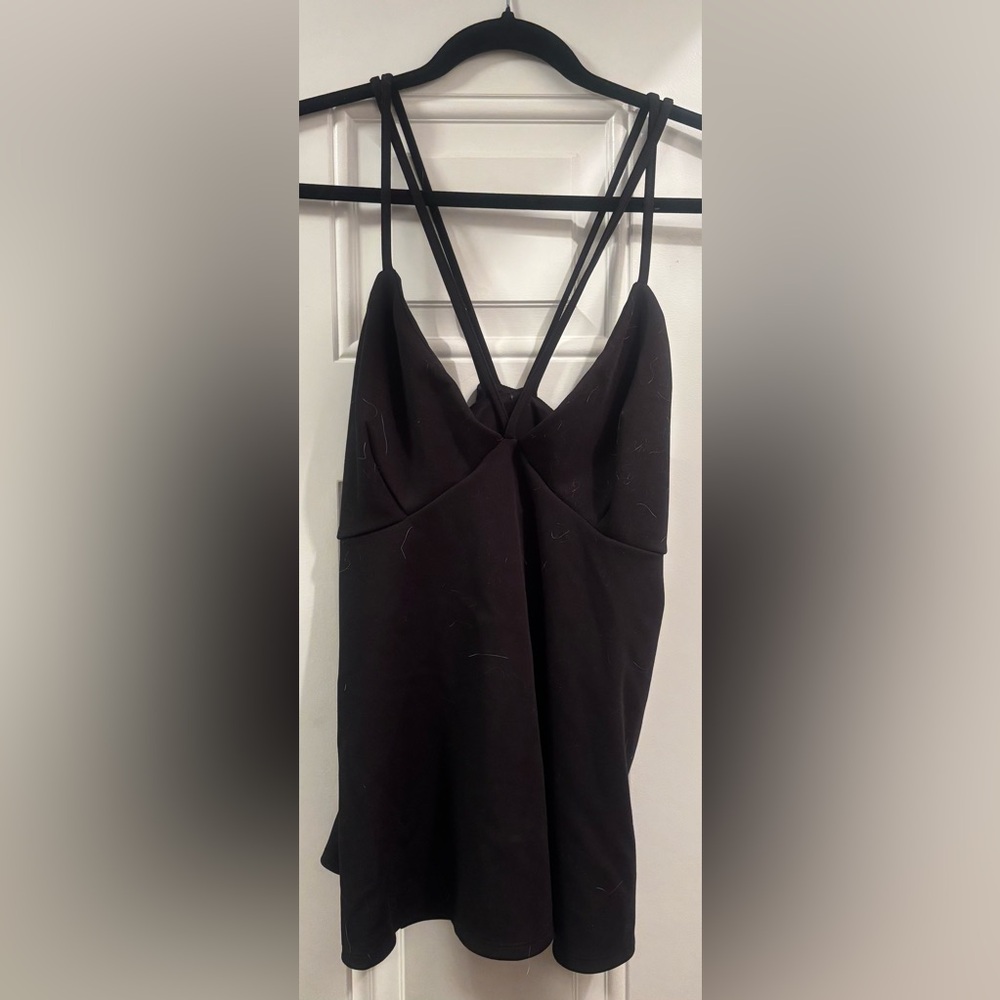Black Express spaghetti strap going out top size large.